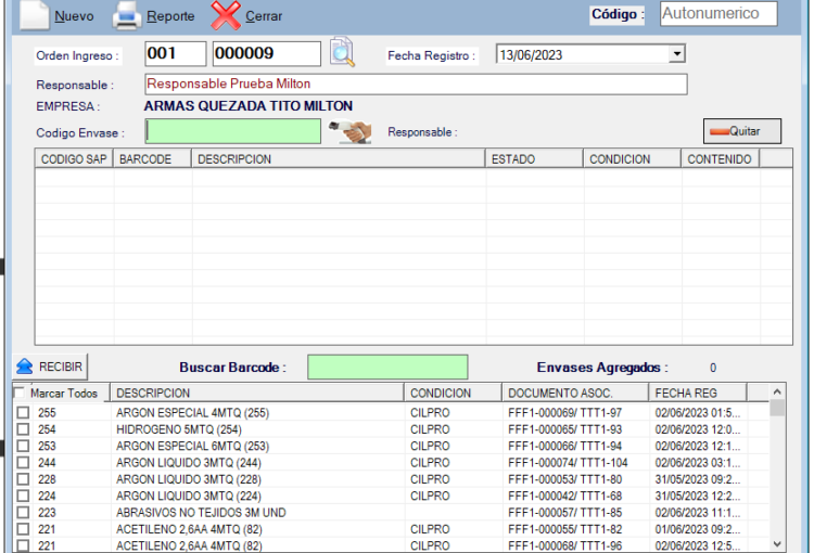 Módulo de inventario